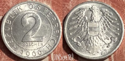 Австрия 2 гроша 1966 года, KM# 2876, 076s-143