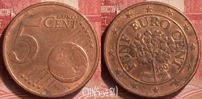Австрия 5 евроцентов 2002 года, KM# 3084, 178m-048