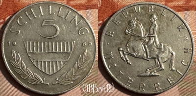 Австрия 5 шиллингов 1969 года, KM# 2889a, 238s-109