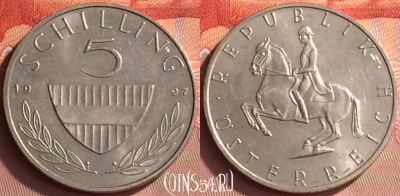 Австрия 5 шиллингов 1997 года, KM# 2889a, 223o-140