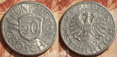 Австрия 50 грошей 1946 года, KM# 2870, 443q-037