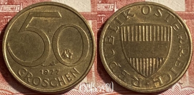 Австрия 50 грошей 1977 года, KM# 2885, 492р-039 ♛