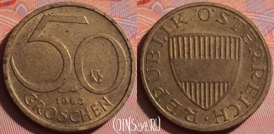 Австрия 50 грошей 1983 года, KM# 2885, 295j-135