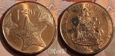 Багамские Острова 1 цент 2006 года, KM# 218.1, 157s-022