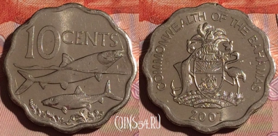 Багамские Острова 10 центов 2007 года, KM# 219, 125c-100