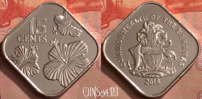 Багамские Острова 15 центов 2018 года, UNC, 257m-049