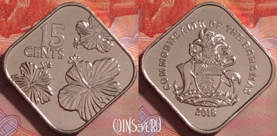 Багамские Острова 15 центов 2018 года, UNC, 295j-029