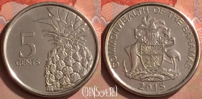 Багамские Острова 5 центов 2015 года, KM# 221, 247m-080