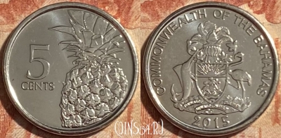 Багамские Острова 5 центов 2015 года, KM# 221, 488р-026