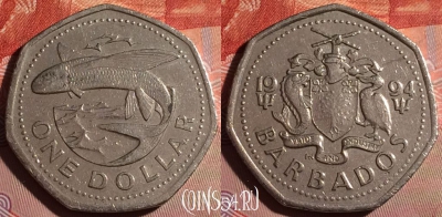 Барбадос 1 доллар 1994 года, KM# 14.2, 177f-137
