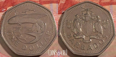 Барбадос 1 доллар 2004 года, KM# 14.2, 133b-008