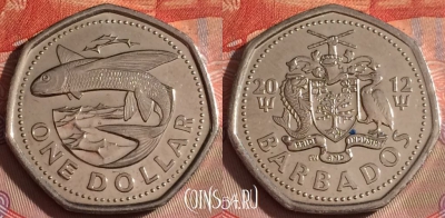 Барбадос 1 доллар 2012 года, KM# 14.2a, 067f-051
