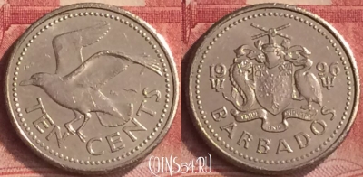 Барбадос 10 центов 1996 года, KM# 12, 187m-032