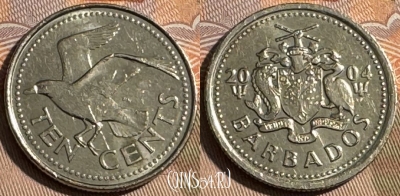 Барбадос 10 центов 2004 года, KM# 12, s483s-110