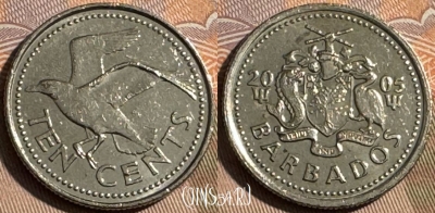 Барбадос 10 центов 2005 года, KM# 12, s483s-099