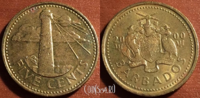 Барбадос 5 центов 2000 года, 57-025