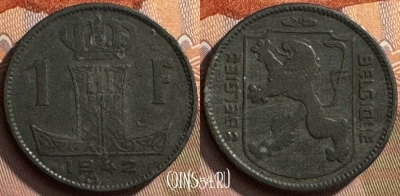 Бельгия 1 франк 1942 года, E - Q, KM# 128, 271s-096