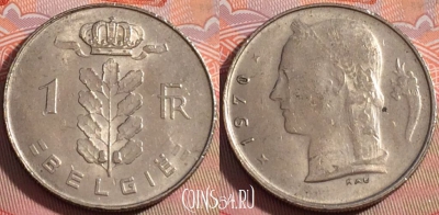 Бельгия 1 франк 1970 года, 'BELGIE', KM# 143, 114b-088