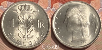 Бельгия 1 франк 1979 г., BELGIE, KM# 143, 095s-099 ♛