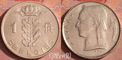 Бельгия 1 франк 1980 года, BELGIE, KM# 143, 328l-126