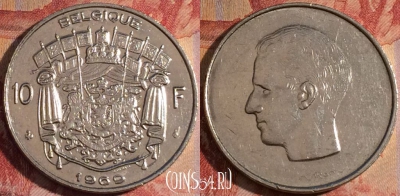 Бельгия 10 франков 1969 года, BELGIQUE, KM# 155, 168a-061