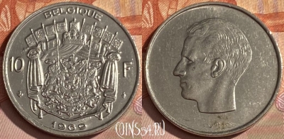 Бельгия 10 франков 1969 г., BELGIQUE, KM# 155, 350p-070