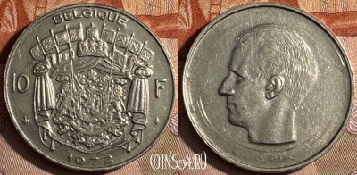 Бельгия 10 франков 1972 г., BELGIQUE, KM# 155, 239s-034
