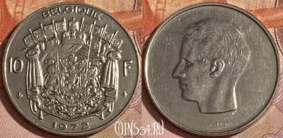 Бельгия 10 франков 1972 г., BELGIQUE, KM# 155, 390p-020