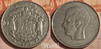 Бельгия 10 франков 1973 г., BELGIQUE, KM# 155, 393p-040