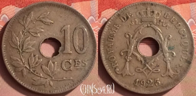 Бельгия 10 сантимов 1923 г., BELGIQUE, KM# 85, 152m-045