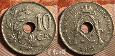 Бельгия 10 сантимов 1923 г., BELGIQUE, KM# 85, 373s-043 ♛