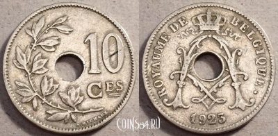 Бельгия 10 сантимов 1923 года, см. состояние, 82-047b