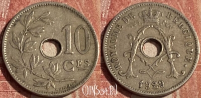 Бельгия 10 сантимов 1929 года, BELGIQUE, KM# 85, 197q-028