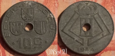 Бельгия 10 сантимов 1944 года, E-Q, KM# 126, 049n-102