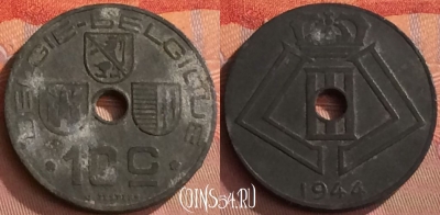 Бельгия 10 сантимов 1944 года, E-Q, KM# 126, 264o-132