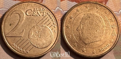 Бельгия 2 евроцента 2000 года, KM# 225, 467s-478