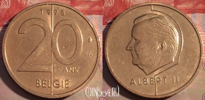 Бельгия 20 франков 1998 года, 'BELGIE', KM# 192, 211a-087