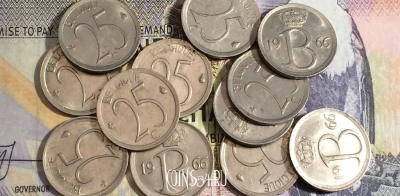 Бельгия 25 сантимов 1966 года, BELGIQUE, KM# 153, 169-101