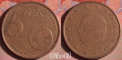 Бельгия 5 евроцентов 1999 года, KM# 226, 149j-115