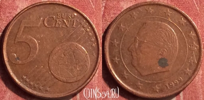 Бельгия 5 евроцентов 1999 года, KM# 226, 408-047