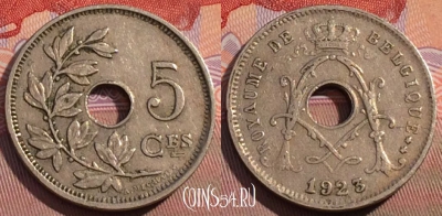 Бельгия 5 сантимов 1923 года, BELGIQUE, KM# 66, 117c-062