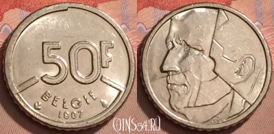 Бельгия 50 франков 1987 года, 'BELGIE', KM# 169, 120l-076