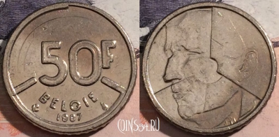 Бельгия 50 франков 1987 года, 'BELGIE', KM# 169, a129-069