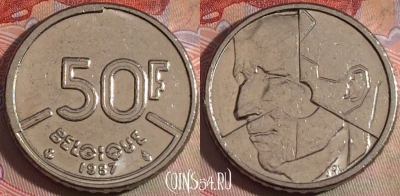 Бельгия 50 франков 1987 года, BELGIQUE, KM# 168, 151b-125