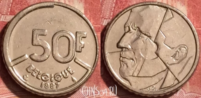 Бельгия 50 франков 1987 года, BELGIQUE, KM# 168, 243l-065