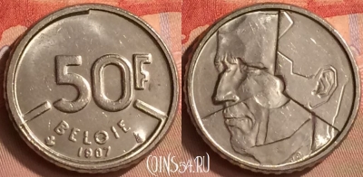 Бельгия 50 франков 1987 года, 'BELGIE', KM# 169, 412-022