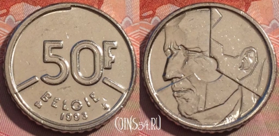 Бельгия 50 франков 1993 года, 'BELGIE', KM# 169, 248a-059