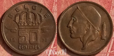 Бельгия 50 сантимов 1972 года BELGIE, KM# 149, 343n-082