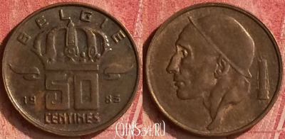 Бельгия 50 сантимов 1983 года BELGIE, KM# 149, 343n-063