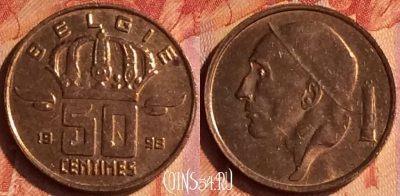 Бельгия 50 сантимов 1998 года BELGIE, KM# 149, 092o-073